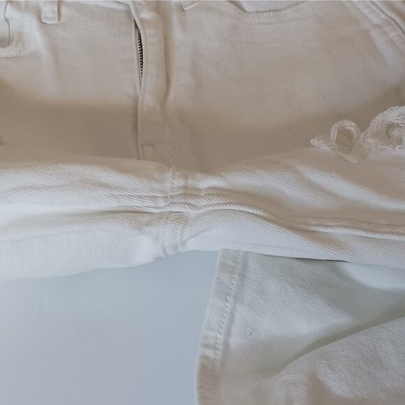 Hollister Jeans Womens 0 Short White Distressed Ultra High Rise Mom Denim Pants - Picture 11 of 12